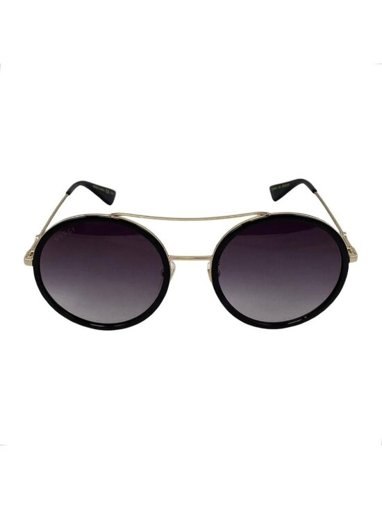 Gucci Sunglasses Double Bridge Logo Bi Black Gold Eyewear main image 5
